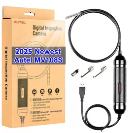 Autel MaxiVideo MV108S Digital Inspection Camera Work with PC MX808 MX900 MS906Pro MS908 MS909 MS919 Ultra, Video Inspection Scope, Waterproof Imager Head, USB Industrial Endoscope, IP67 Waterproof