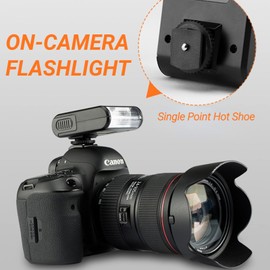 Portable Digital Slave Flash for Cameras, Creates Bright and Soft Light, Hot Shoe Mounting, Easy Operation and Installation, Small and Lightweight Design, Great