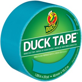 Duck Brand 1265020 Color Duct Tape, Aqua, 1.88 Inches x 20 Yards, Single Roll