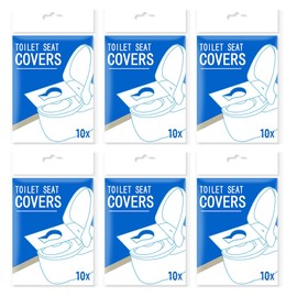 JTKREW Pack of 60 disposable toilet seat covers, flushable toilet seat covers, toilet seat covers, toilet seat cover for on the go, public toilets