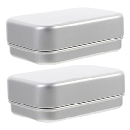 OUNONA 2pcs Soap Box Set Soap Box Set Soap Box Set Solid Soap Holder Aluminum Soap Case Shower Soap Tray Metal Soap Dish Travel Aluminum Silver