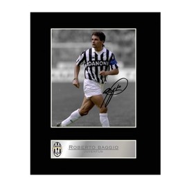Iconic pics Roberto Baggio, con autografo Juventus FC