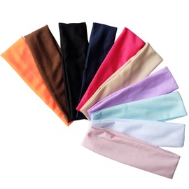 Pack of 10 headbands, sports headbands, sweatband headband for men and women, sweatband non-slip for jogging, running, hiking, cycling and motorcycling