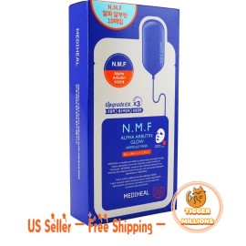 Mediheal [US Seller] MEDIHEAL N.M.F Alpha Arbutin Glow Ampoule Mask EX. 10 Sheets Korean