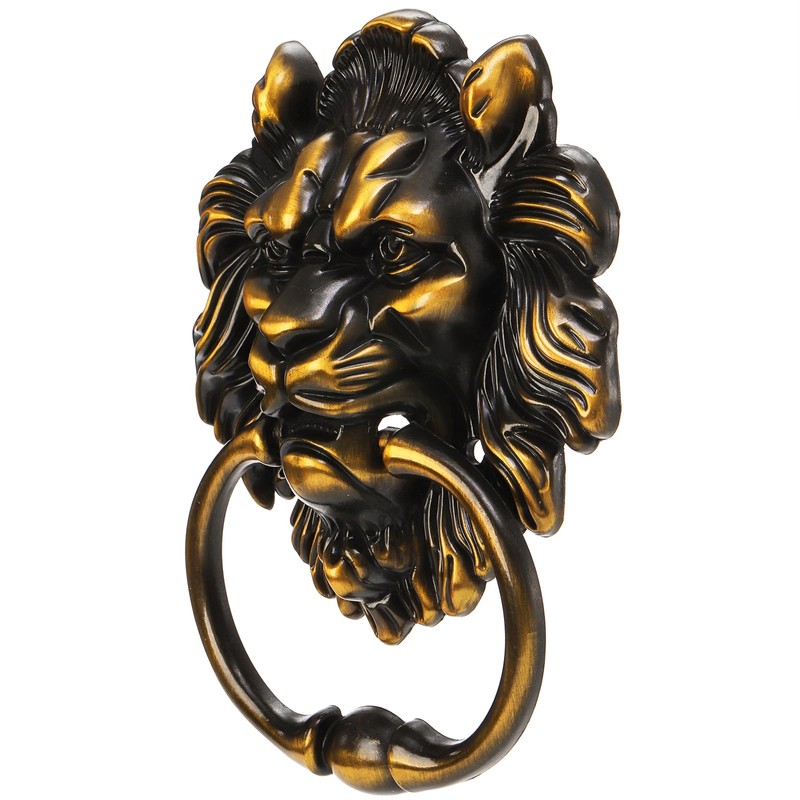 YOUEON 2 Pcs Lion Head Door Knocker, 6 Inch Decorative