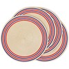 Feuille Patriotic Placemats Round Independence Day Placemats Set of 4