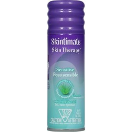 Skintimate Skin Therapy - Gel de afeitado hidratante para mujeres con vitamina E, aloe y mantequilla de oliva, 7 onzas