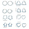 Denim Large Hoop Earrings Cool Jeans Punk Earrings Dennim Geometric