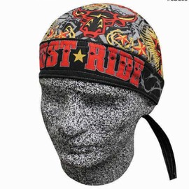 Danbanna Deluxe Just Ride Longhorn Skull Biker Durag Head Wrap Cap Hat Sweatband