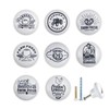 JamJam 1.5" 8PCS Round Vintage Ceramics Cabinet Handle Knob Farm