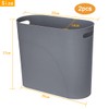 LOSYHU 2 Pack Slim Plastic Trash Can 12L Slim Waste