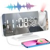 Projection Digital Alarm Clock for Bedroom, Beedove FM Radio Alarm