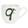 PORCELLANA Solotua Coffee Cup with Saucer Letter 'Q' 3 Oz