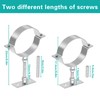 2 Sets 4 Inch Adjustable Pipe Bracket, Heavy Duty Galvanized