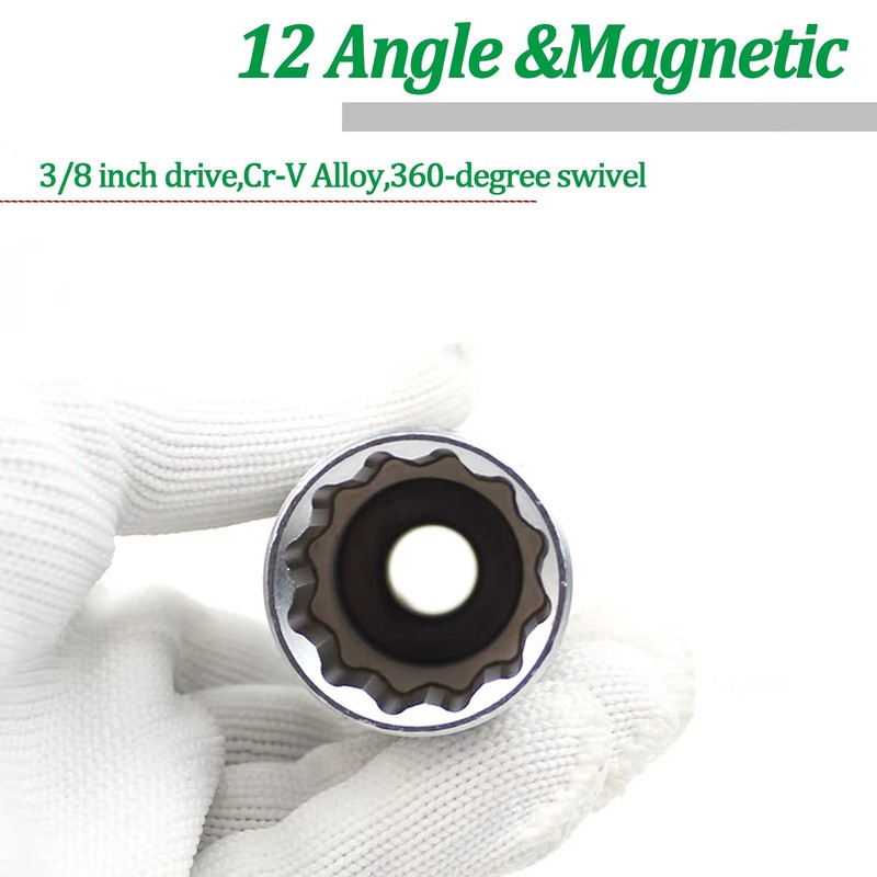 Ruibapa 14 mm Magnetic Spark Plug Socket 360 Degree Swivel