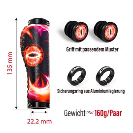 Chooee Ergonomic Bicycle Grips, Ergonomic MTB Bicycle Grips, Mountain Bike Handlebar Grips for 22 mm