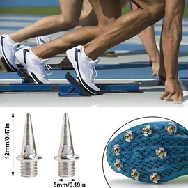 MIRKUZI Scarpe da atletica leggera uomo Pack of 16 Athletics Spikes Athletics Spikes Steel Professional Athletics Spikes for Short Distance Running (12 mm)