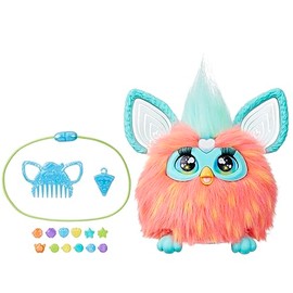 Furby Coral Peluche Electrónico Interactivo, Habla, Canta, se Ilumina y responde a su Voz, con 15 Accesorios de Moda para niños y niñas de 6 años en a