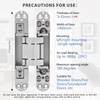 ANMILIY 6" Hidden Door Hinge,Invisible Door Silent Door Hinge,180 Degree