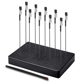 Ruimooto Model making accessories, 10 crocodile clips, 1 brush and 1 base. Robust and stable third hand. Ideal for model making accessories, airbrush accessories, paint stand and helping hand