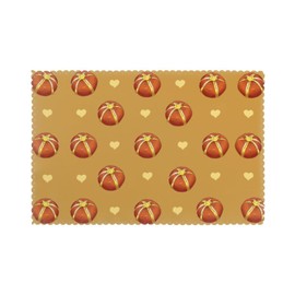WHJYMX Buttered Bread Prints Placemats Plate mat 12x18in 6 Pieces Set Table Decoration Suitable for Gatherings Family use