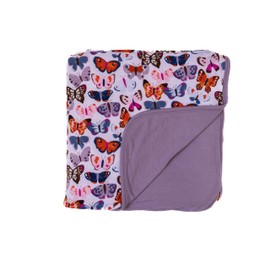 Little Sleepies Cloud Blanket, Soft Viscose from Bamboo Toddler & Baby Blanket for Boys & Girls, Lightweight, Perfect for Hot Sleepers, 50" x 50", Large (Butterfly Kisses)