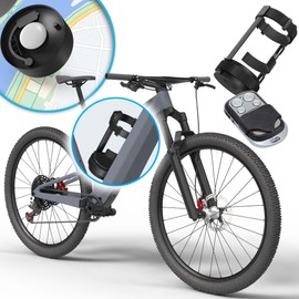 Parkwächter B1 Bicycle Bottle Holder with Alarm, AirTag Bottle Holder, Drink Holder, Bicycle Water Bottle Holder, Variable for Many Bottles, Bicycle Alarm IP55 Protection, Black