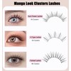 Manga Lashes Cluster, 120 Pcs 3 Styles Manga Lashes with