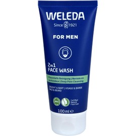 Weleda Men 2-in-1 Face Wash for Face & Beard with Witch Hazel, 100 mL
