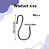 20PCS Mini S Shaped Hooks - Black Stainless Steel, Heavy