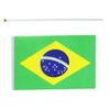 Brazil Flag Brazilian Small Stick Mini Hand Held Flags Decorations