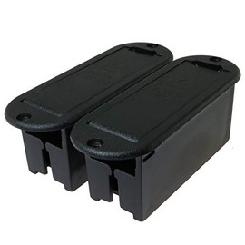 E-outstanding 9V Battery Box 2PCS Black Musical Accessories 9V Battery Case Holder for Active Guitar Bass Pickup