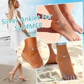 ChainsProMax Sterling Silver Ankle Bracelet Anklets Silver Waterproof T Anklet Name Ankle Bracelets for Women