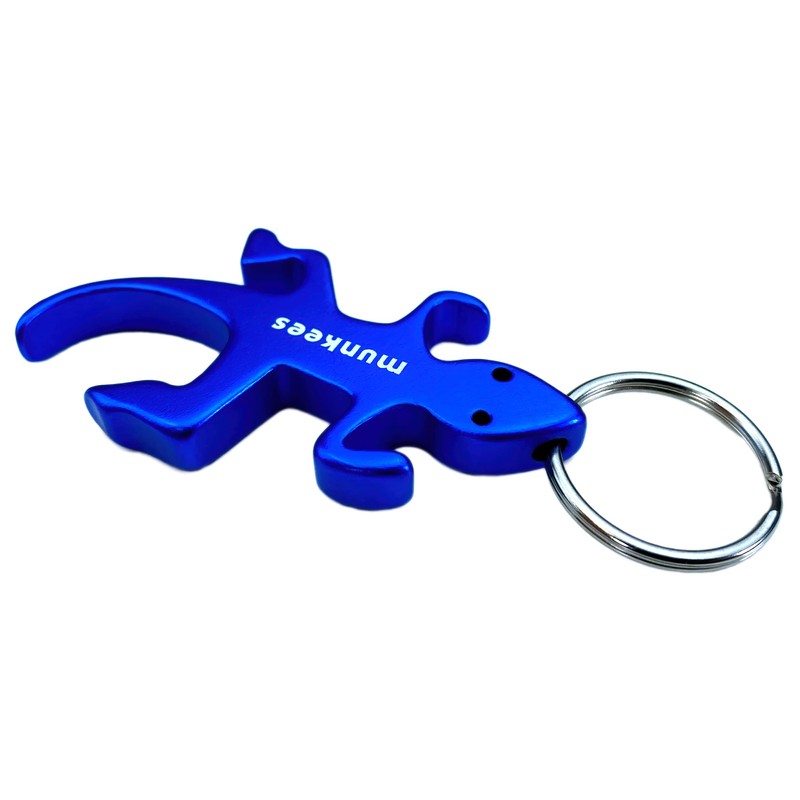 munkees, Lizard Keyring Bottle Opener in Various Colours (Blue), blue