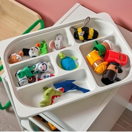 TROFAST Storage tray with compartments (2 Pure White)