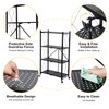 YSSOA 4-Tier Heavy Duty Foldable Metal Rack Storage Shelving Unit