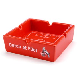 1. FC Köln Ashtray "Durch et Füer" 10.5 x 10.5 x 3.5 cm