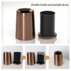 YOJIA 2.1 Gallon/8L Bathroom Trash Can, Rose Gold Metal Trash