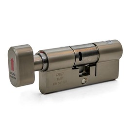 UAP Kinetica+ K4 3* Kitemarked Key & Turn Euro Cylinder Door Lock - Unparalleled Home Security & Safety System - with Bio Key, 6-Pin, Anti-Bump, Anti-Drill Features (110mm 50-10-50T (55/55T) (Nikel)
