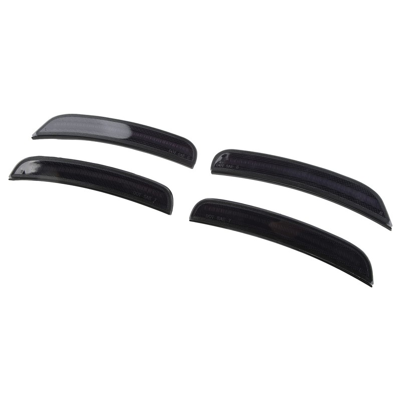 Akozon Side Bumper Marker Light 4 Pieces Front Rear Side