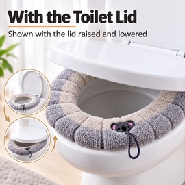 1pcs Thicker Bathroom Toilet Seat Cover Pads Soft Comfortable Toilet Seat Cushion Cover Stretchable Toilet Seat Warmer Easy Inst