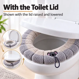 1pcs Thicker Bathroom Toilet Seat Cover Pads Soft Comfortable Toilet Seat Cushion Cover Stretchable Toilet Seat Warmer Easy Inst