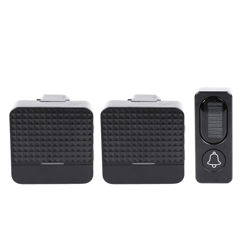 Self Powered Doorbell Black Battery Free Wireless Smart Elderly Pager