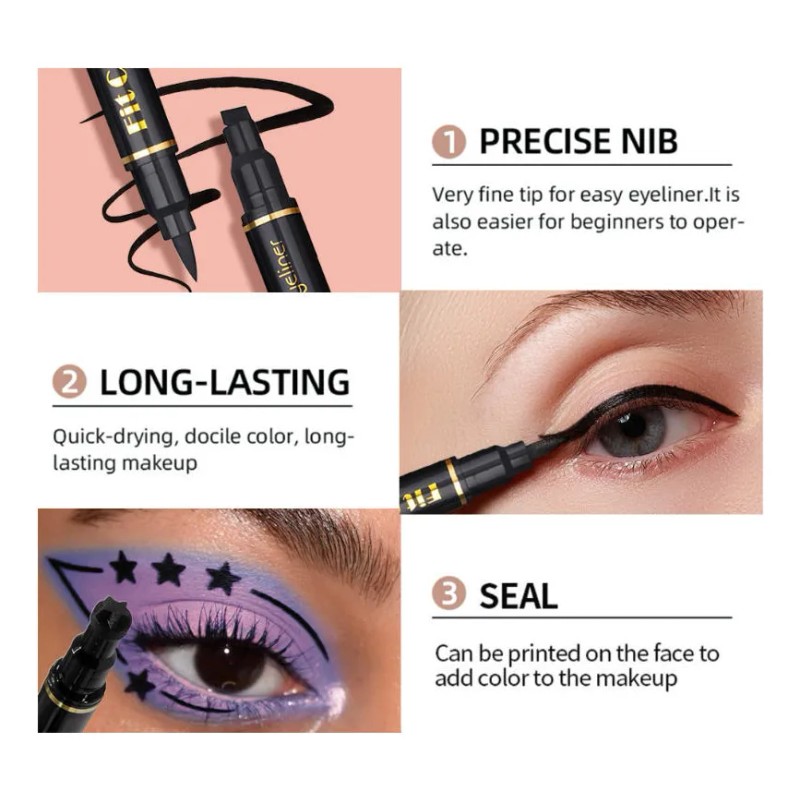 Set De Lápices Delineadores De Ojos Impermeables Doble Punta