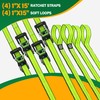 Motorcycle Tie Down Strap (4PK) - 2,100lb Break Strength Premium