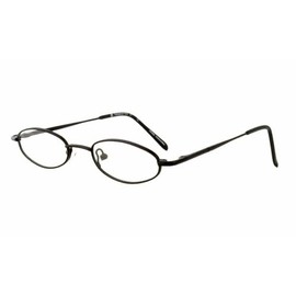 Calabria Metal Flex KIDS U Oval Reading Glasses +6.00 Pewter Silver Girls