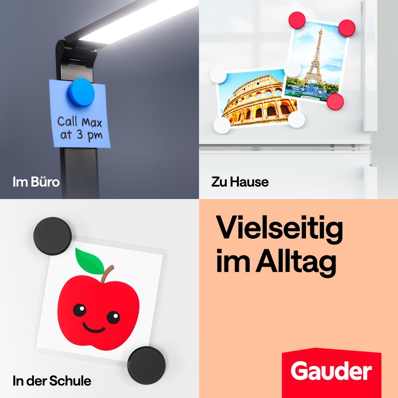 GAUDER Magnets for Magnetic Board - Strong Whiteboard and Fridge