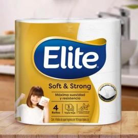 Papel Higiénico Elite Triplex Triple Hoja 4 Rollos
