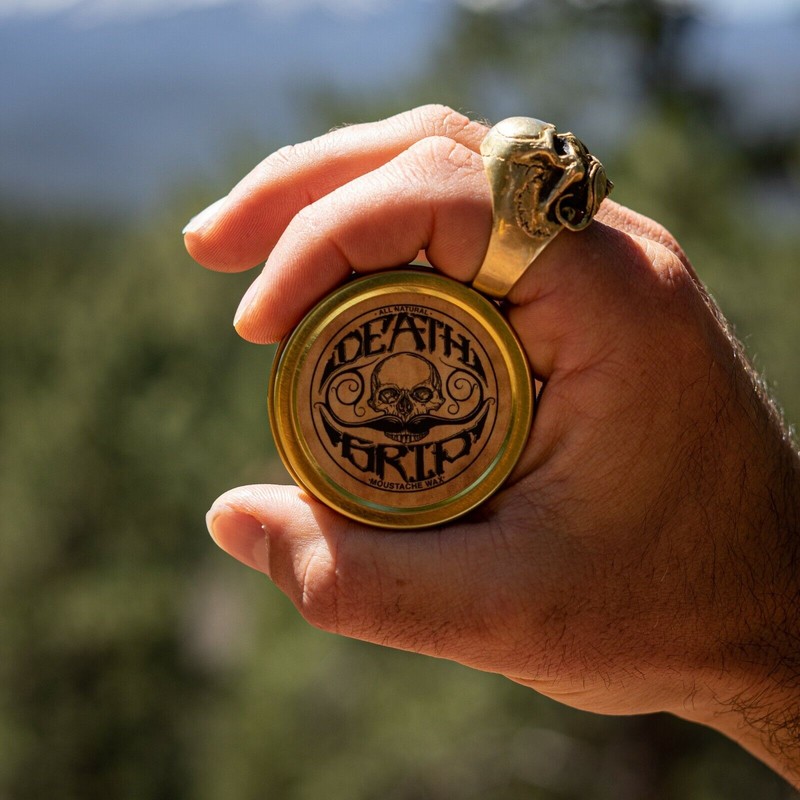Brown Death Grip Mustache Wax™ - All Natural (1 oz)