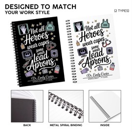 Flairy Land Radiolology Technician Notebook - Some Wear - Gift for Future Rad Radiologist Doctor Appreciation Spiral Journal Custom Name